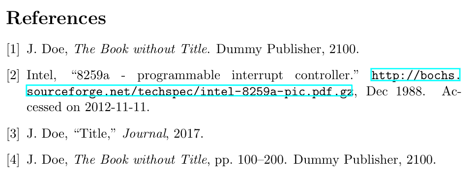 how to define a bibliography in latex