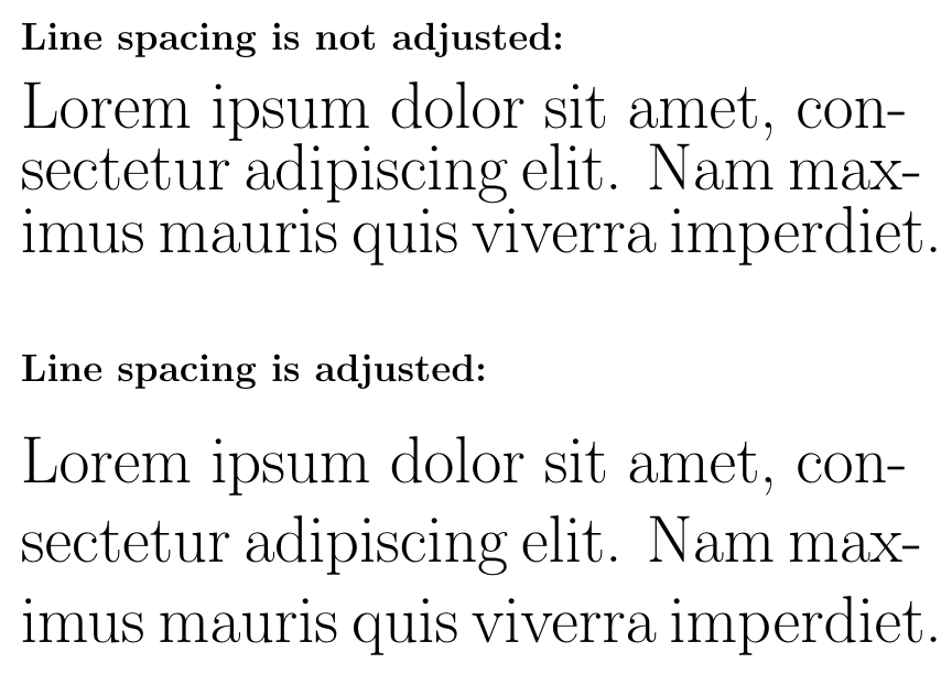 thesis font size latex