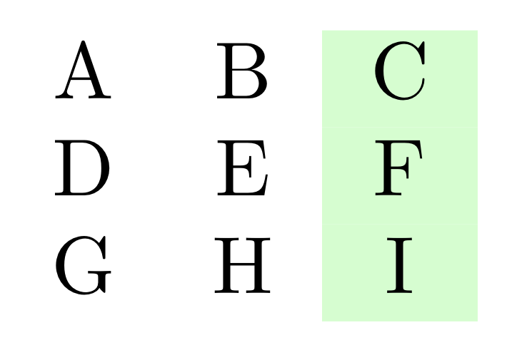 row color tabular latex