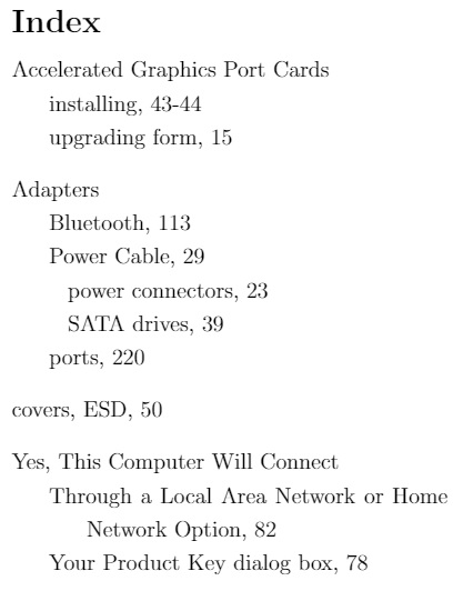 latex thesis index