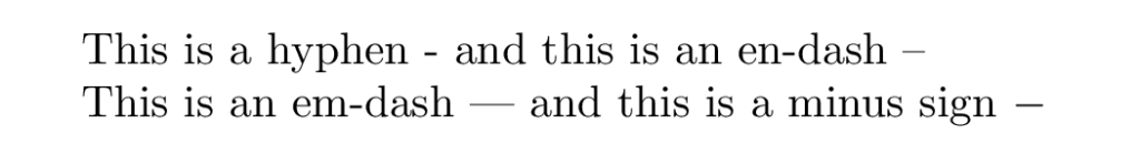 Hyphen styles in LaTeX