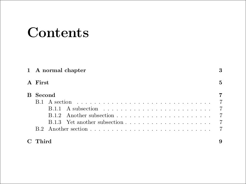 thesis appendix chapter