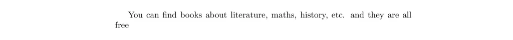 space after period in LaTeX not controlled