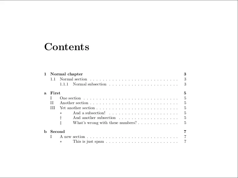 change numbering to symbols latex appendix