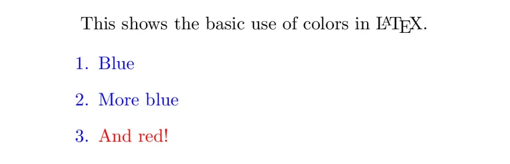 LaTeX text color